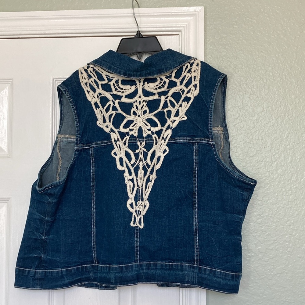 Amethyst Jeans Jean Jacket Vest Ladies Sz 2X - Picture 4 of 7